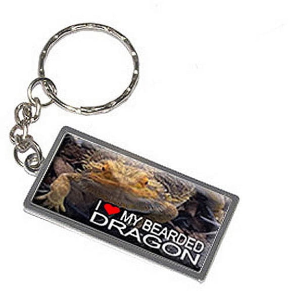 I Love Heart My Bearded Dragon Keychain Key Chain Ring
