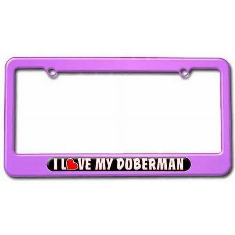 Doberman license plate frame deals
