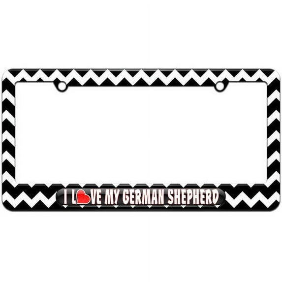 I Love Heart My German Shepherd License Plate Tag Frame, Multiple Colors