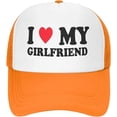 thumbnail image 1 of I Love Heart My Girlfriend Hat Unisex Adult Trucker Hats Adjustable Cap for Adults Classic Fishing Caps, 1 of 7