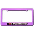 thumbnail image 1 of I Love Heart My Golden Retriever License Plate Tag Frame, Multiple Colors, 1 of 1