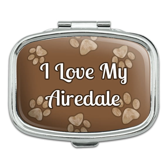 I Love Heart My Pet - Airedale - Rectangle Pill Box