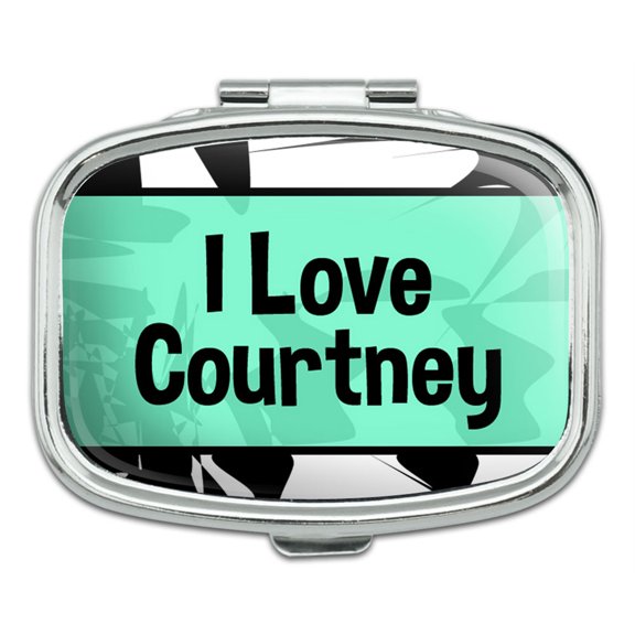I Love Heart Name - Courtney - Rectangle Pill Box