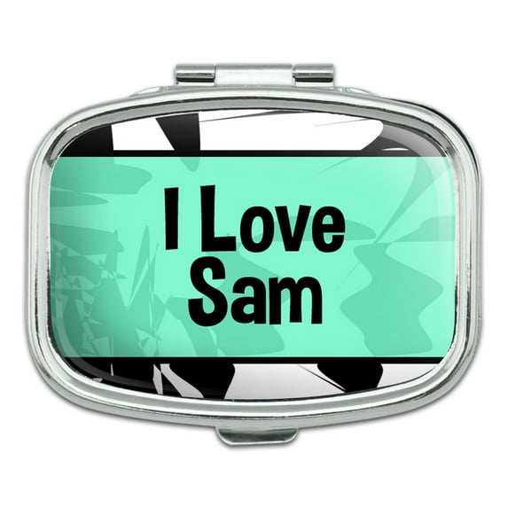 I Love Heart Name - Sam - Rectangle Pill Box