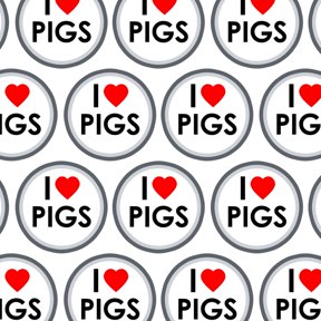 I Love Heart Pigs Premium Gift Wrap Wrapping Paper Roll