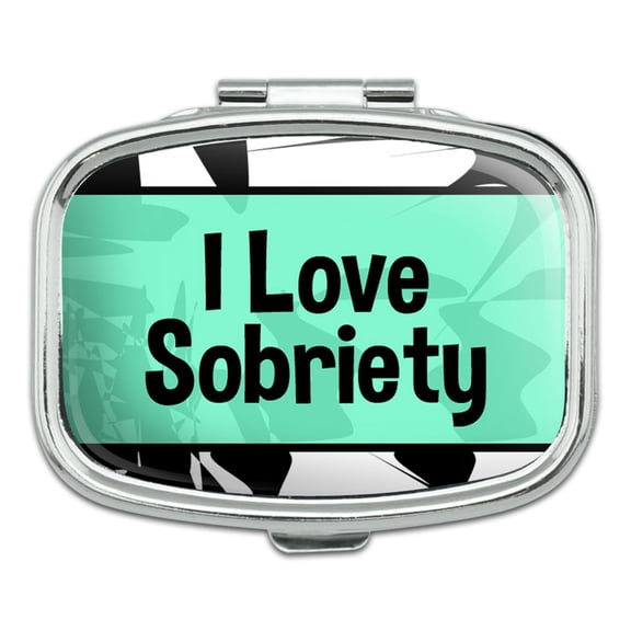 I Love Heart Places Things - Sobriety - Rectangle Pill Box