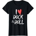 thumbnail image 1 of I Love Heart Rock N Roll Music For Boys & Girls Rocker Fans T-Shirt, 1 of 3
