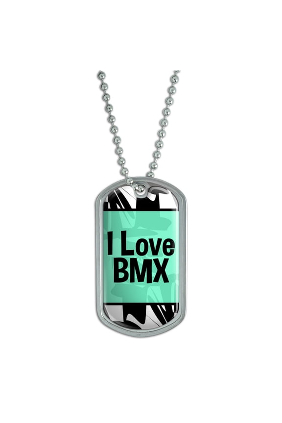 I Love Heart Sports Hobbies - BMX - Dog Tag
