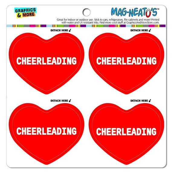 I Love Heart - Sports Hobbies - Cheerleading - MAG-NEATO'S(TM) Vinyl Magnet Set
