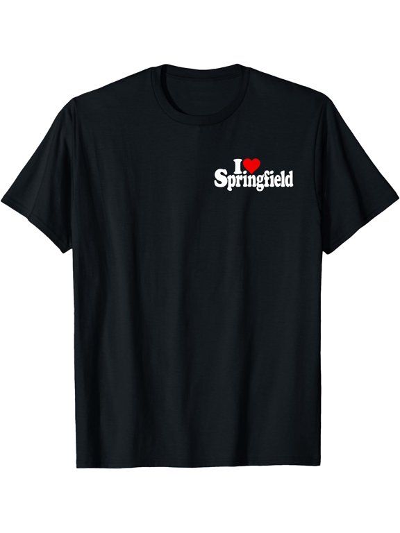 I Love Heart Springfield City Town Classic Message T-Shirt