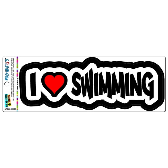 I Love Heart Swimming MAG-NEATO'S(TM) Car/Refrigerator Magnet