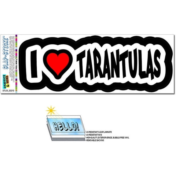 I Love Heart Tarantulas SLAP-STICKZ(TM) Premium Sticker