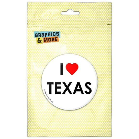 I Love Heart Texas Refrigerator Button Magnet