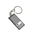 thumbnail image 1 of I Love Heart Vegans Metal Rectangle Keychain, 1 of 1
