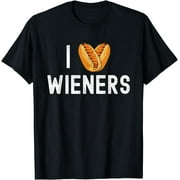 I Love Heart Wieners Funny Hot Dog Cookout T-Shirt