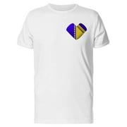 I Love Herzegovina Heart Flag T-Shirt Men -Image by Shutterstock, Male 3X-Large