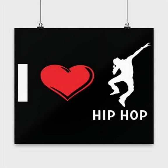 Hip Hop Music Poster - 13x13 - Wall Decor for Music Lovers Gift
