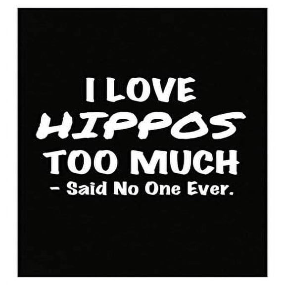 Hippo Poster - Unique African River Horse Design Gift