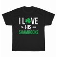 thumbnail image 1 of I Love His Shamrocks Shamrock Clover St Patricks Day Couples Unisex T-Shirt, up to Size 5XL, 1 of 2