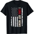thumbnail image 1 of I Love Hot Moms American USA Flag T-Shirt, 1 of 3