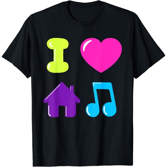 I Love House Music DJ Chicago 1980s Electronic Dance Disco T-Shirt