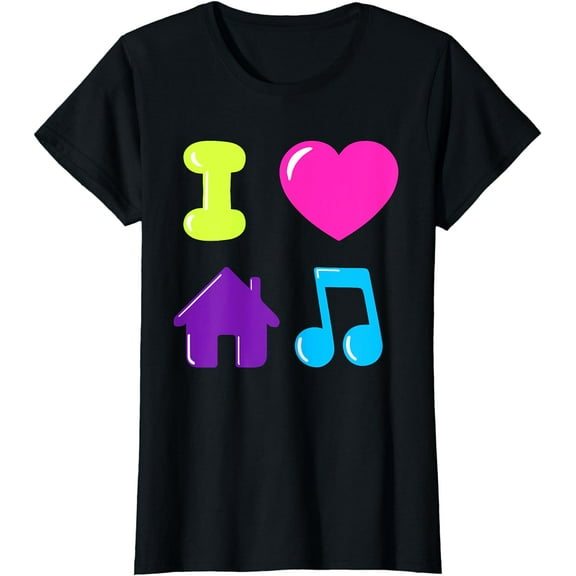 I Love House Music DJ Chicago 1980s Electronic Dance Disco T-Shirt
