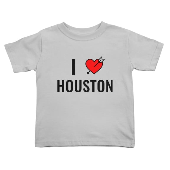I Love Houston Funny Toddler T-Shirts for Boys Girls (Gray, Youth XL)