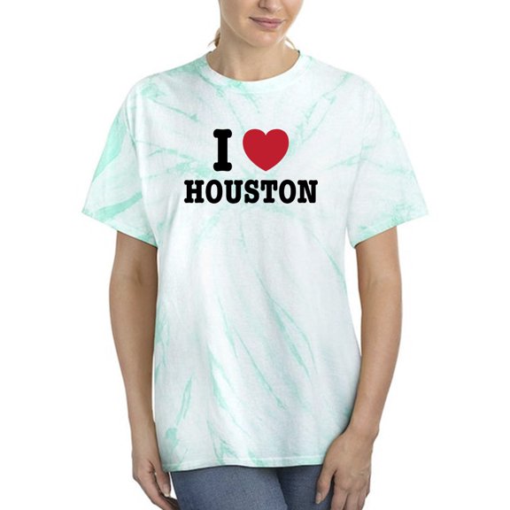 I Love Houston! Tie-Dye Cyclone Women -Smartprints Designs, Female Medium