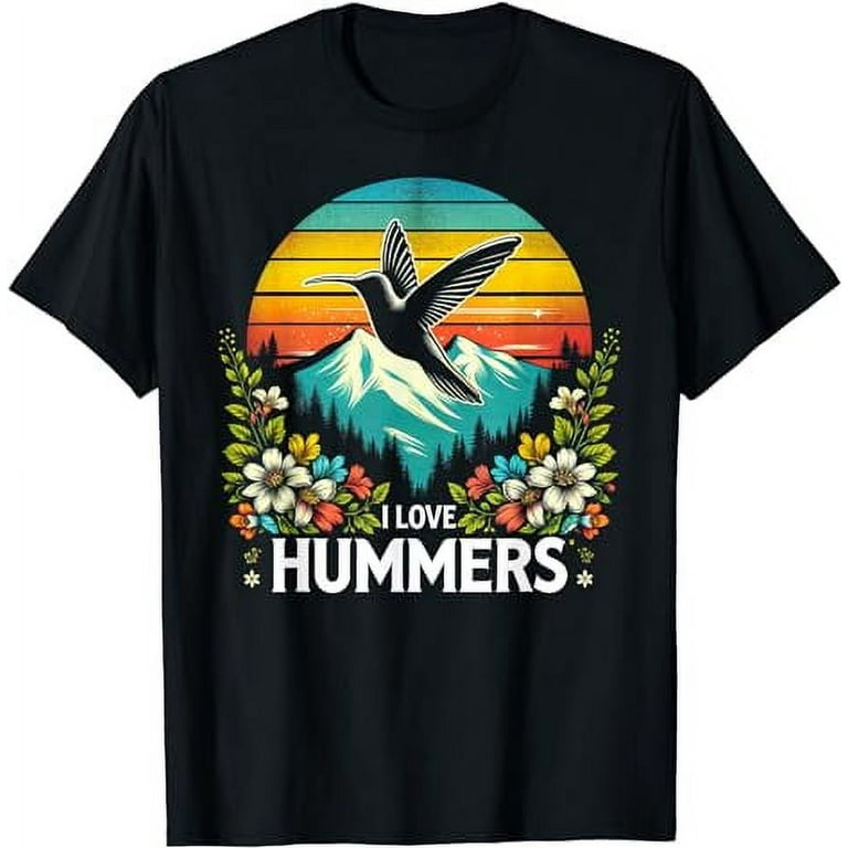 I Love Hummers Colibri Hummingbird Vintage Sunset T-Shirt