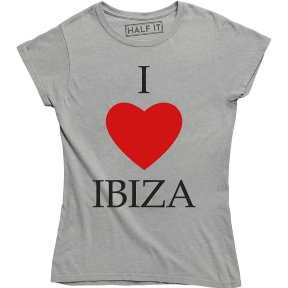 I Love Ibiza Urlaub Insel Holiday Island Party Women's Techno Tee Shirt
