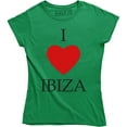 thumbnail image 1 of I Love Ibiza Urlaub Insel Holiday Island Party Women's Techno Tee Shirt, 1 of 4