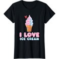 thumbnail image 1 of I Love Ice Cream Lover Dessert Food T-Shirt, 1 of 3