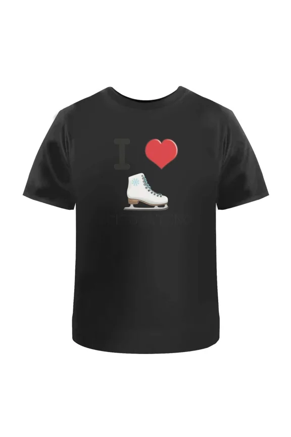 I Love Ice Skating' Unisex T-Shirt - 100% Cotton (S-XXL) (TA034222)
