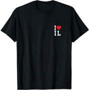 I Love Illinois - IL - Throwback Design - Classic Short T-Shirt