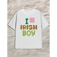 thumbnail image 1 of I Love Irish Boy Mens white Everyday and weekend wear Classic Unisex Shirt Short Sleeve tshirts Funny Unisex Shirt Printed tshirts Basic Unisex Shirt Crewneck tshirts, 1 of 7