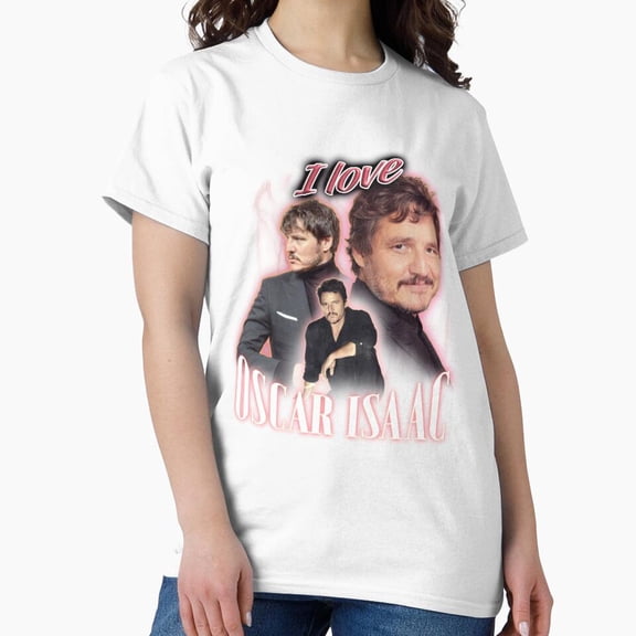 I Love Isaac Pedro Pascal Cursed Fan Collage Celebrity Mashup T-Shirt