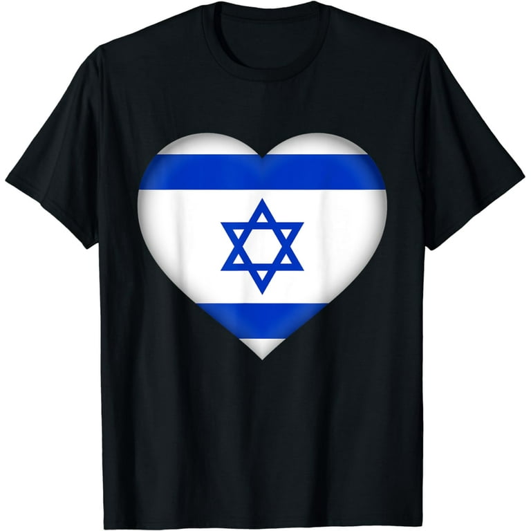 I Love Israel T-Shirt | Israeli Flag Heart Outfit I Love Israel T-Shirt | Israeli Flag Heart Outfit