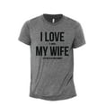 thumbnail image 1 of I Love It When My Wife Lets Me Play Video Games Men's Modern Fit Fun Casual T-Shirt Printed Graphic Tee Heather Grey X-Large, 1 of 3