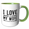 thumbnail image 1 of 3drose, I Love It When My Wife Lets Me Ride My Dirt Bike Funny Partner Design, 11oz Two-tone Green Mug, 1 of 6