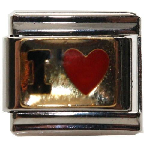 I Love Italian Link Bracelet Charm