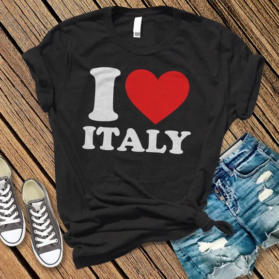 I Love Italy T-Shirt, Italian Pride Tee, Italian American T-Shirt, Italian Gift
