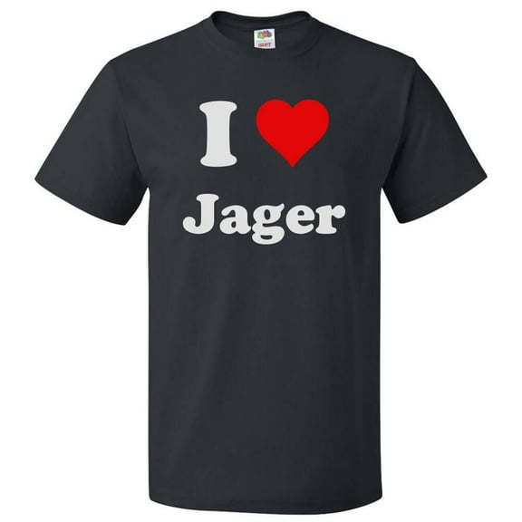 I Love Jager T shirt I Heart Jager Tee Gift