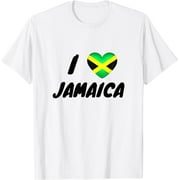 I Love Jamaica Pride Jamaican Flag Funny Caribbean DNA T-Shirt