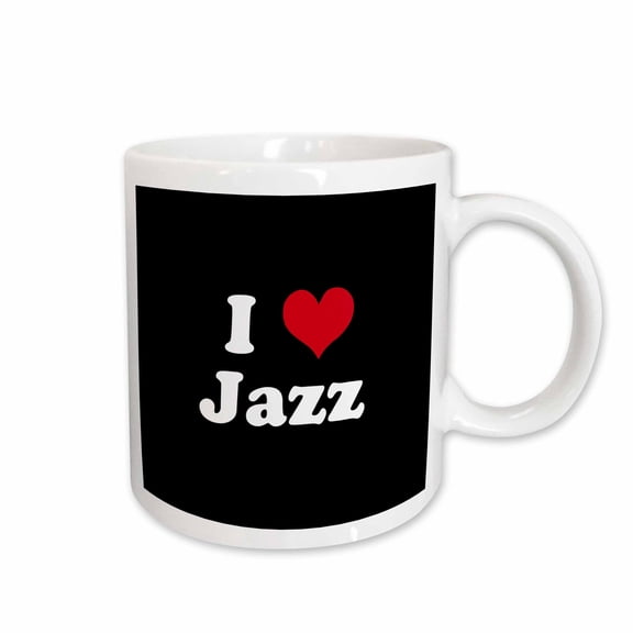 3drose, I Love Jazz, 15oz Mug