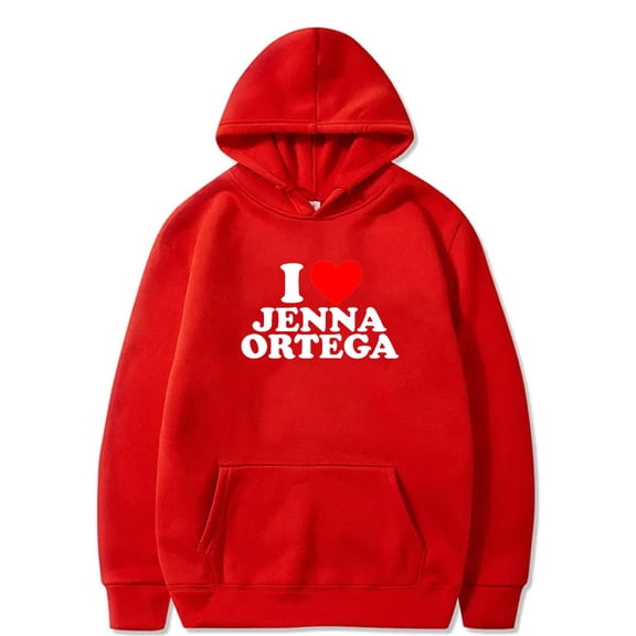 I Love Jenna Ortega Hoodies Streetwear Pullovers Women Men Fashion Long Sleeve Sweatshirts