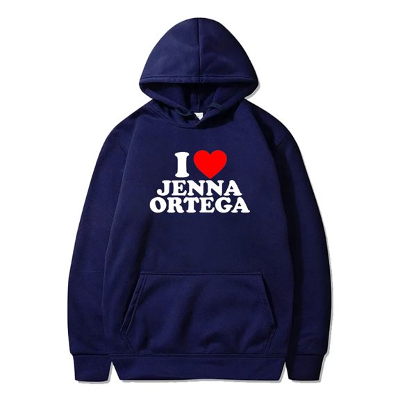 I Love Jenna Ortega Hoodies Streetwear Pullovers Women Men Fashion Long Sleeve Sweatshirts