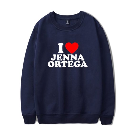 I Love Jenna Ortega Merch Crewneck Sweatshirts Cosplay Women Men Fashion Casual Streetwear Top