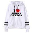 thumbnail image 1 of I Love Jenna Ortega Merch Pullover Hoodies Unisex Fashion Pocketless Parallel Bars Sleeve Streetwear, 1 of 6
