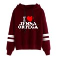 thumbnail image 1 of I Love Jenna Ortega Merch Pullover Hoodies Unisex Fashion Pocketless Parallel Bars Sleeve Streetwear, 1 of 6