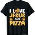 thumbnail image 1 of I Love Jesus And Pizza T-Shirt100% cotton, 1 of 5